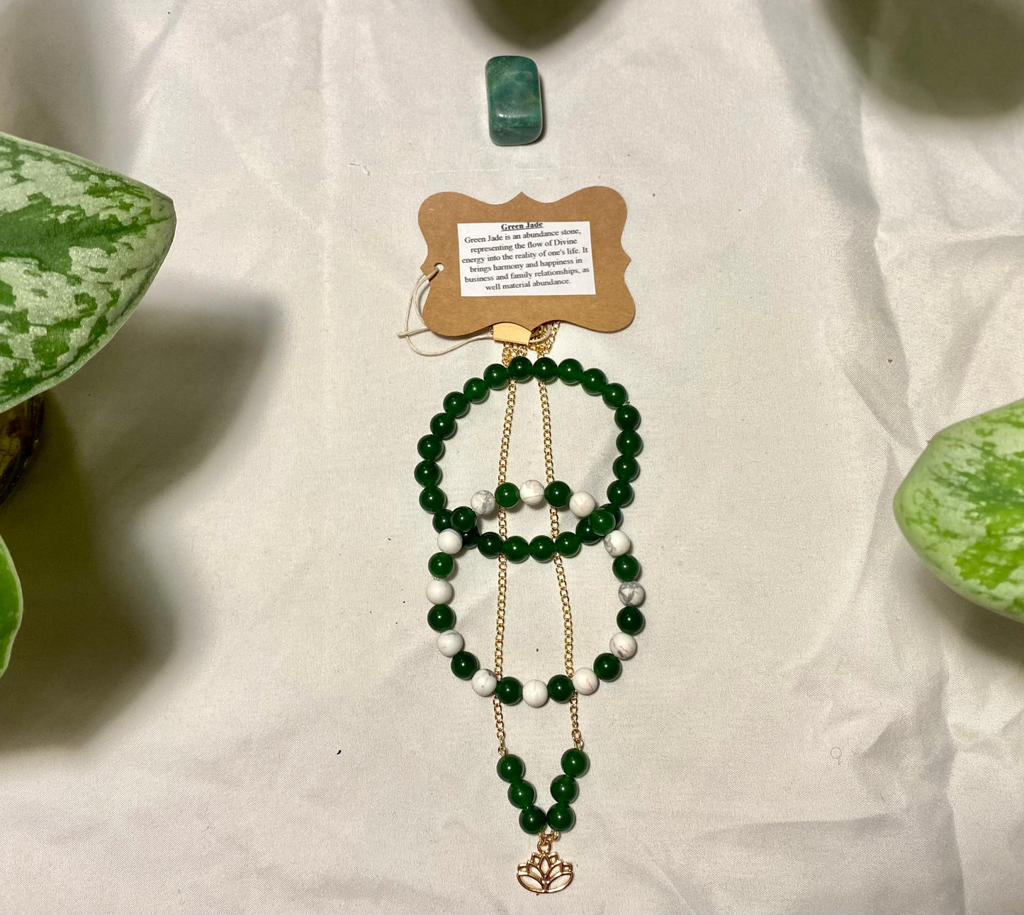 Green Jade & Howlite Set