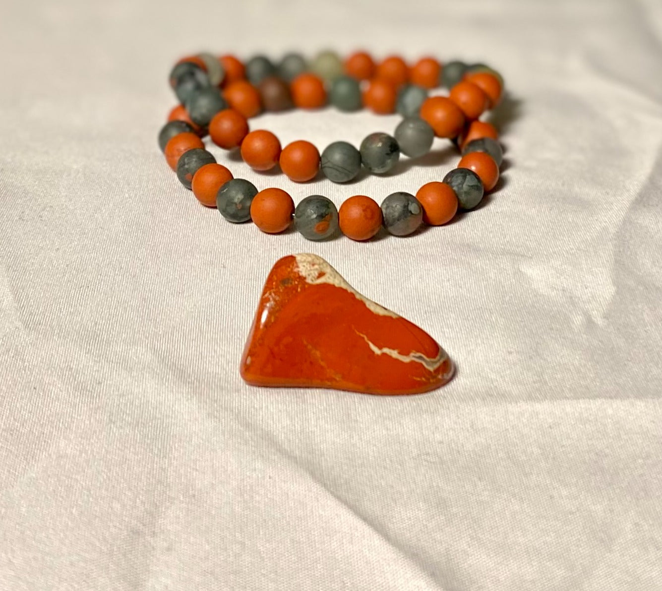 Red Jasper & Bloodstone Bracelet Set