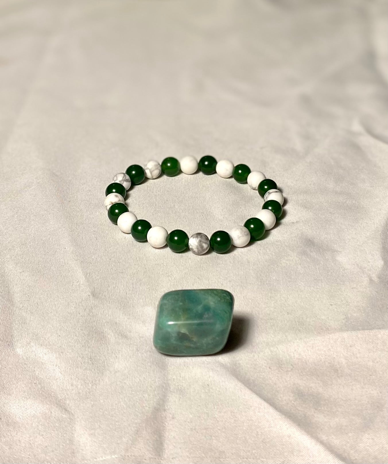 Green Jade and Howlite