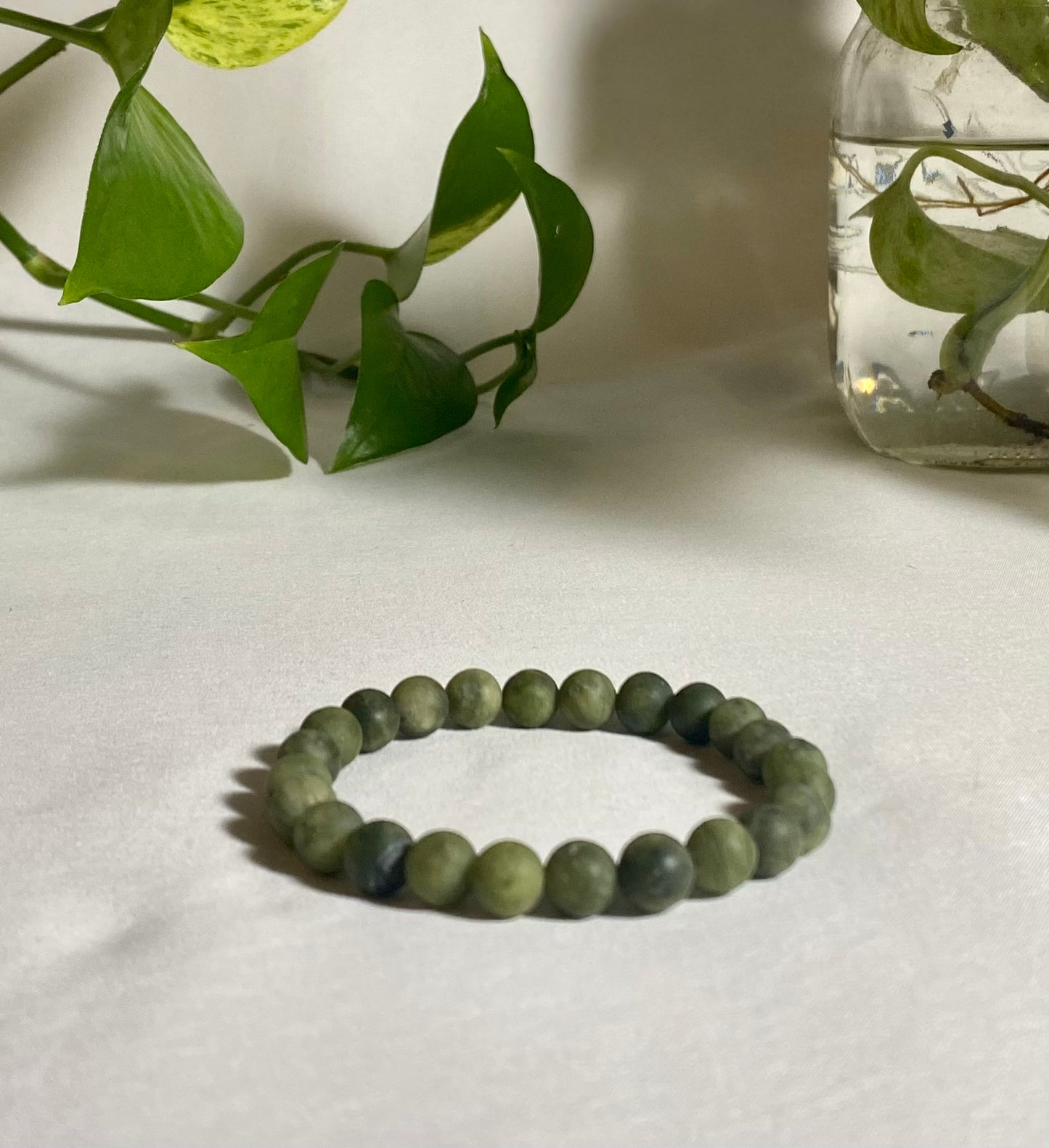 Olivine Jade Bracelet - Matte