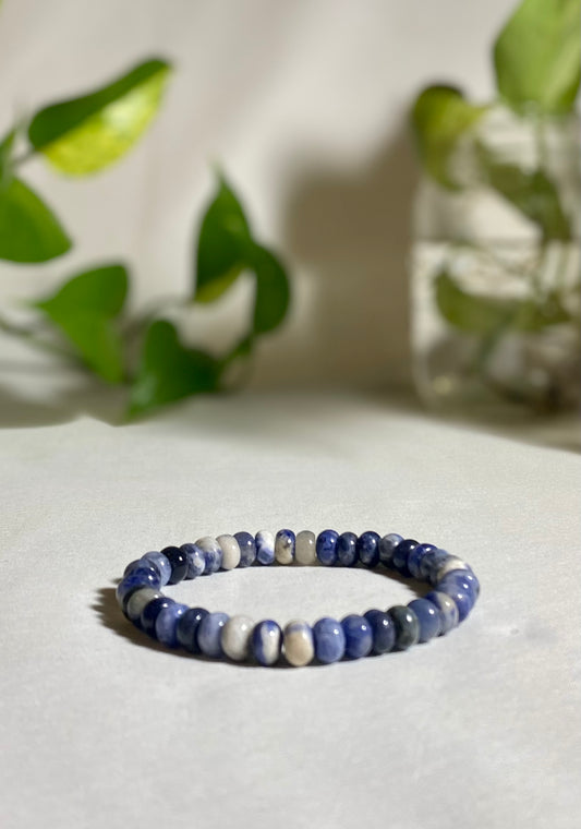 Sodalite Bracelet - Rondelle Stones