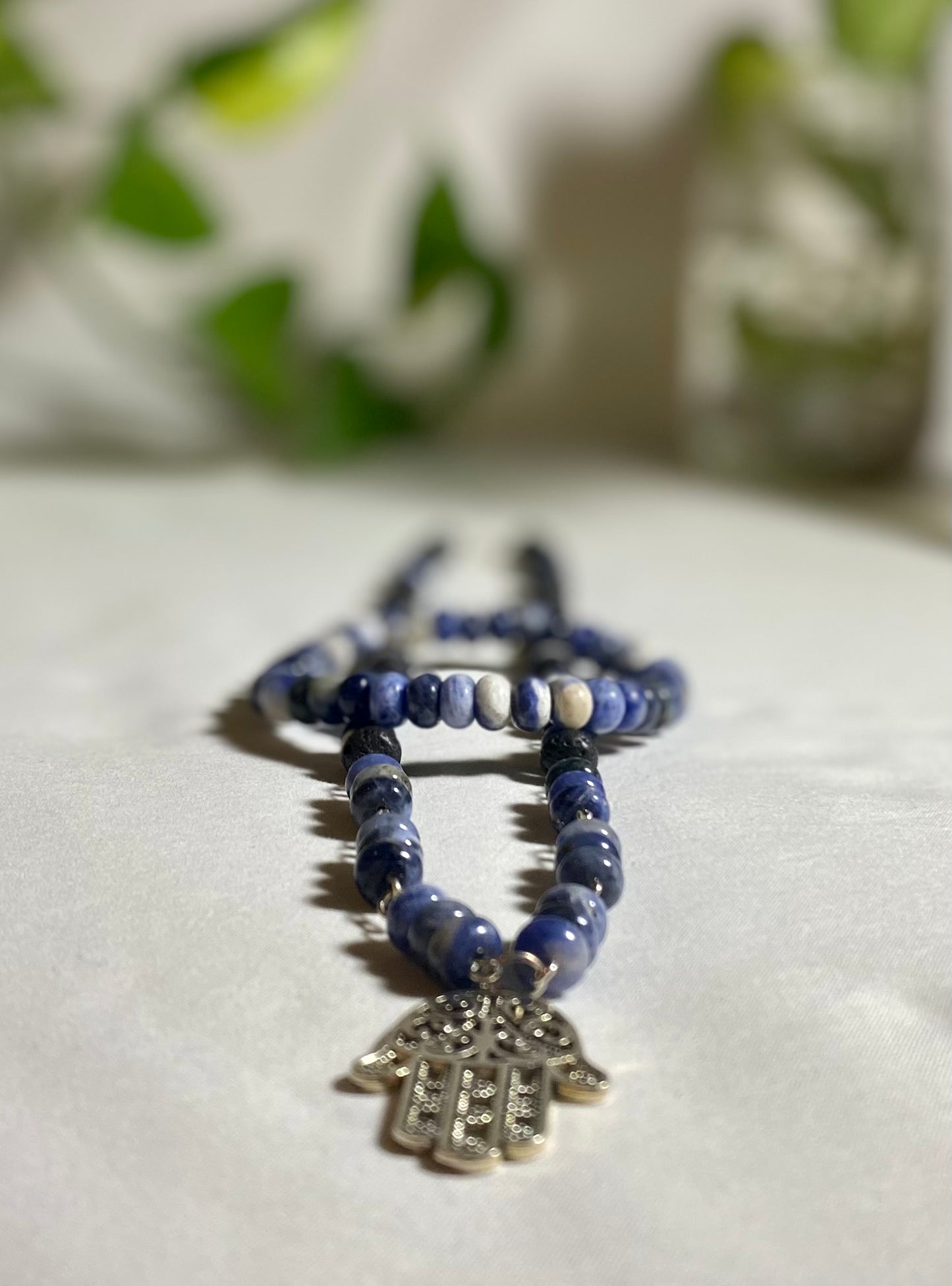 Sodalite & Black Onyx Cluster Set