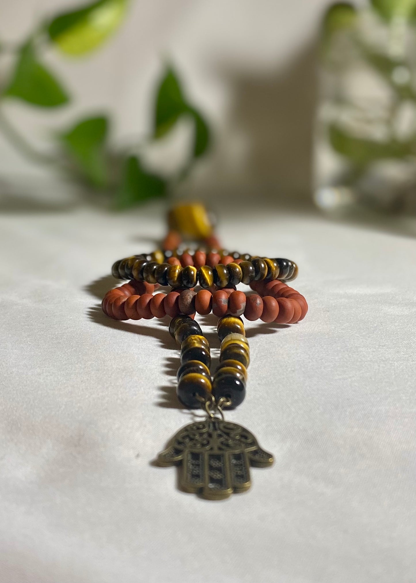 Red Jasper & Tiger's Eye Cluster Set