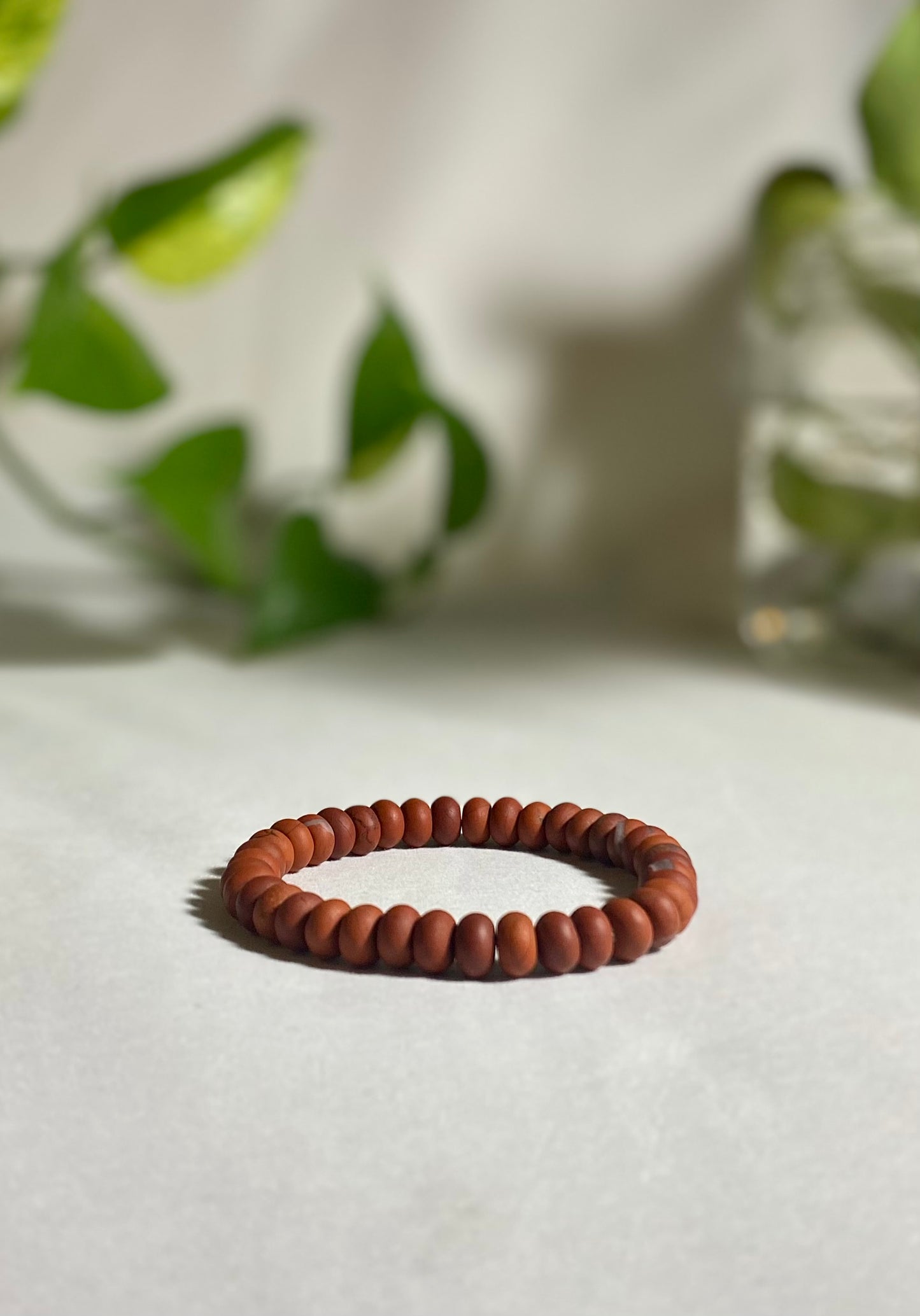 Red Jasper Bracelet - Rondelle Stones