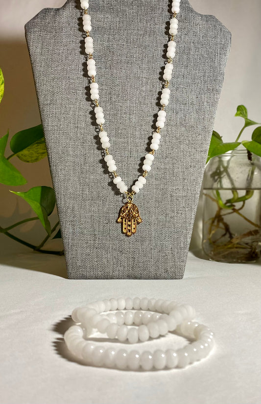 White Jade Cluster Set